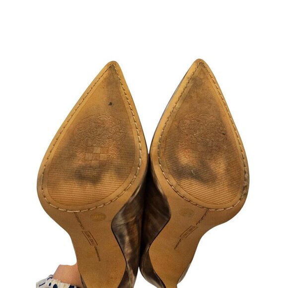 Vince Camuto Metallic Gold Pointed-Toe Stiletto Heels Womens Size 9 - Picture 6 of 8